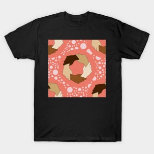 Holding hands in a cirkle - Together strong despite difference! Empowering T-Shirt